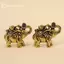 GE Brass Ingot Và Gold Bri Luy Elephant Figurine - Trung Quốc Tốt Lành Và Giàu Có Mang Nhà Phòng Khách Thủ Công VN