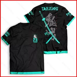 Demon Slayer Anime Áo Thun Nữ Tay Ngắn Top Cosplay Tanjiro Tee Thời Trang Đồ Họa 3D Áo Sơ Mi Thường Ngày Plus Kích Thước