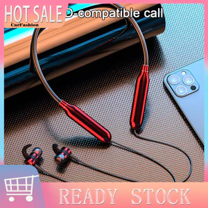 < CarFashion > Tai nghe đeo cổ Giảm tiếng ồn từ tính IPX5 Tai nghe tương thích Bluetooth không dây thể thao chống nước cho điện thoại di động