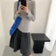 Áo dài tay BRARAA, Áo thun co giãn mỏng vừa vặn, Áo cổ chữ O thông thường màu trơn thời trang mùa xuân mùa hè dành cho nữ