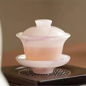 Chén Khải Pha Trà Lưu Ly Giả Ngọc 140ml – Vẻ Đẹp Thanh Nhã Cho Không Gian Trà Đạo