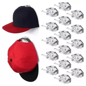 Hộp đựng mũ tủ quần áo hàng đầu 22 gói Móc treo mũ bóng chày bằng nhựa có gắn dính để sử dụng lối vào và phòng ngủ