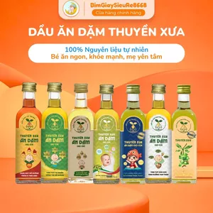 Dầu Ăn Dặm Cho Bé DẦU THUYỀN XƯA các vị Mè - Gấc - Óc Chó - Sachi - Oliu - Macca - Cá Hồi 65ml