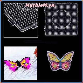 MARBLEM 2.6mm Bean Board, DIY Make Puzzle Handmade Crafts Decor Perler Beads Mẫu, Hama Beads Tool Chất Lượng Cao Chịu Nhiệt DIY Pegboard Câu Đố Giáo Dục