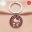 PUSKY 1 / 3 / 5 Chiếc Nhật Bản Tốt Lu Charm Hợp Kim Kẽm Móc Khóa Maneki Neko Luy Mèo Móc Khóa Cho Chìa Khóa Ô Tô Túi Mặt Dây Chuyền Quà Tặng VN