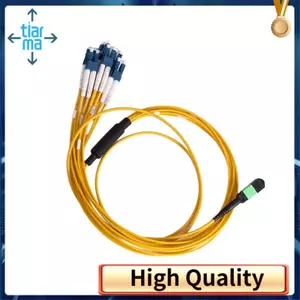 SM Chế Độ Đơn Cho UPC Loại B Sợi Phân Cực Dây Cáp 12 Lõi MPO / Nữ-LC Kết Nối 1 Mét Cho QSFP + Thân Thu Phát