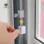 Bộ khóa cửa sổ trượt hợp kim nhôm-10-Pack Bạc để tăng cường an ninh gia đình