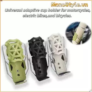 Giá đỡ bình nước và lồng chai Monostyle màu đen, xoay 360 độ, phù hợp xe đạp và xe máy
