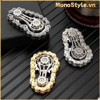 MONOSTYLE Bánh xích Fidget Spinner, Dây xích xe đạp kim loại EDC Spinner Bánh đà Con quay hồi chuyển đầu ngón tay, Phong cách Antistress Lo âu Đồ chơi Fidget bền mới lạ dành cho người lớn