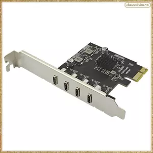 Thẻ mở rộng PCIE 1X sang Type C PCI-E X1 sang 4 cổng TYPE-C USB 3.2 GEN1 Thẻ nâng chuyển đổi 5Gbps