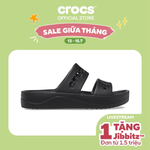 Dép Xăng Đan Nữ Crocs Baya Platform - Black - 208188-001