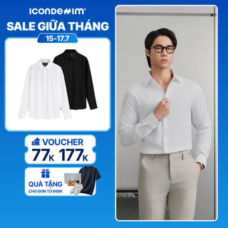 Áo Sơ Mi Vải Nano Nam ICONDENIM Tay Dài Anti-Wrinkle Form Slim SMID0253
