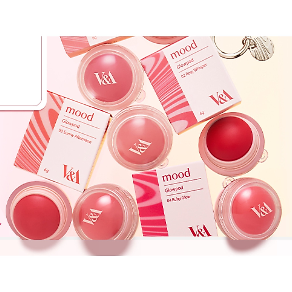 Má Hồng Son Dạng Balm Trong Veo, Căng Mọng Tự Nhiên V&A Beauty Mood Glow Pod 6g