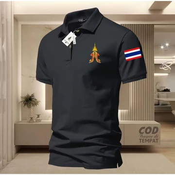 2569 Công Chúa Pa Chariyatapa Áo Đen, Áo Polo Nam, Áo Sơ Mi Họa Tiết Thái Lan, Áo Polo, Áo Polo, Áo Polo Nam
