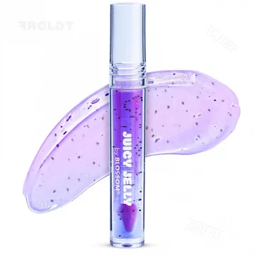 Blossom Lip Gloss Juicy Jelly Dưỡng ẩm Hương vị trái cây Nuôi dưỡng dầu môi có độ bóng cao, được trang bị que bôi, 0.09oz, Màu nho HD9D