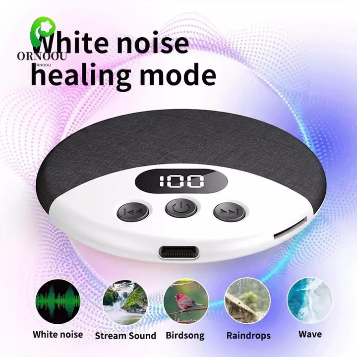 Loa ngủ không dây ORNOOU, Loa Bluetooth Mini 5.4 dưới gối Loa Bluetooth, Quà tặng Thẻ TF Hỗ trợ giấc ngủ Tích hợp tiếng ồn trắng Vỏ gối phòng ngủ Loa nhạc ngủ