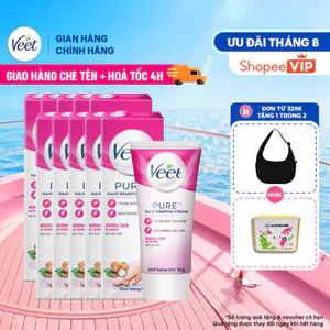 [HỎA TỐC 4H] Combo 10 Kem tẩy lông Veet Pure cho da thường 50g, công thức cải tiến