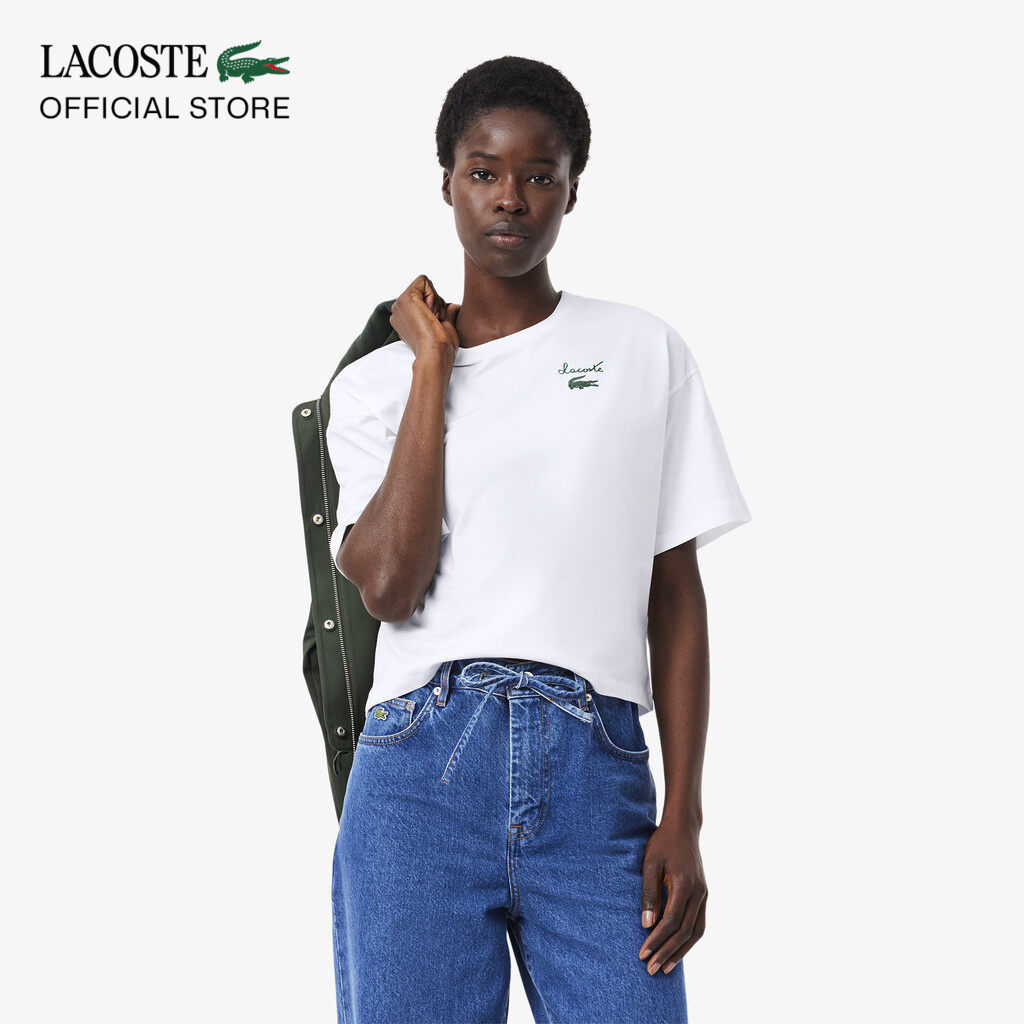 Áo Thun Lacoste Nữ Logo Chất Liệu Cotton Có Logo