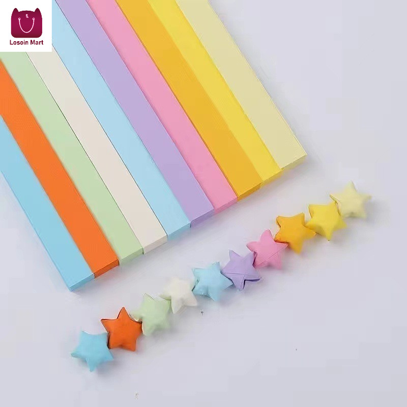Những ngôi sao origami, bộ sưu tập màu chuyển sắc, origami ngôi sao may mắn, phiên bản huỳnh quang (540 mảnh)