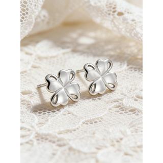 S925 Bạc Bốn Lá Bông Tai Cỏ Ba Lá Nữ Bông Tai Cỏ Ba Lá Hàng Ngày Trang Sức Bạc Tinh Tế Bông Tai Cỏ Bốn Lá Bông Tai Quyến Rũ May Mắn Cho Bé Gái Phụ Kiệ