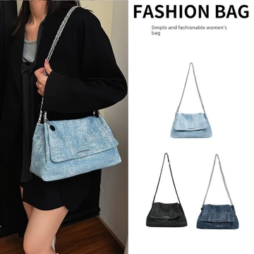 Women's Vintage Underarm Bag – Chain Strap, for Work