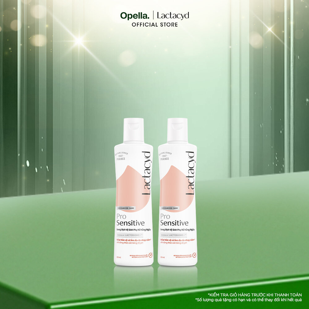 Bộ 2 chai Dung Dịch Vệ Sinh Phụ nữ Lactacyd Pro Sensitive Cho Da Nhạy Cảm 250ml/chai
