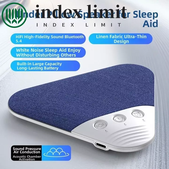 INDEX GIỚI HẠN Dưới Gối Loa Ngủ, Loa Bluetooth Không Dây Âm Thanh Bluetooth Bluetooth 5.4 HiFi, Hẹn Giờ 3 Cấp Tích Hợp Thẻ TF Tiếng Ồn Trắng Hỗ Trợ Gối Loa Bluetooth