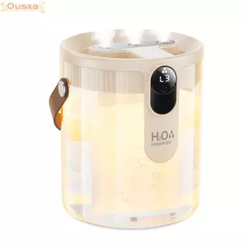 Máy tạo độ ẩm lấp đầy hàng đầu OUSXA, Máy tạo độ ẩm không khí 1,5L có thể sạc lại, có đèn LED Máy tạo sương mù cầm tay Máy tạo độ ẩm thông minh cho phòng ngủ, văn phòng tại nhà