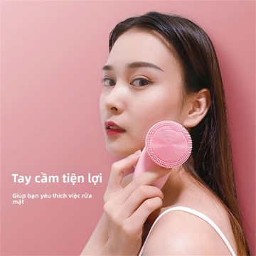 Máy rửa mặt cầm tay sạc điện massage làm sạch rửa mặt gia dụng bàn chải rửa mặt di động bán chạy