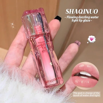 SHAQINUO Streamer Đầy Màu Sắc Nước Bóng Son Bóng Gương Toot Thủy Tinh Môi Học Sinh Tinh Khiết Desire Làm Trắng Son Môi Son Môi