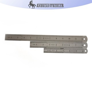 Onetimingfine 15-30cm Dụng cụ thước thẳng kim loại bằng thép không gỉ Dụng cụ đo hai mặt VN