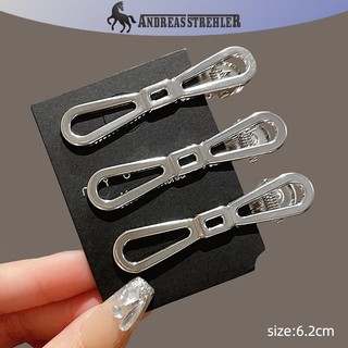 Onetimingfine 3 Bạc Kim Loại Mỏ Vịt Kẹp Nữ Kẹp Tóc Bên Nổ Nữ Nữ Barrettes Phụ Kiện Tóc VN