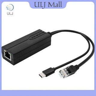 ULJ 1 Cái 48V Đến 5V Micro USB Type-C POE Splitter 100 / 1000Mbps Gigabit POE Camera Đầu Phun Nguồn Điện Cho Huawei Hikvision.