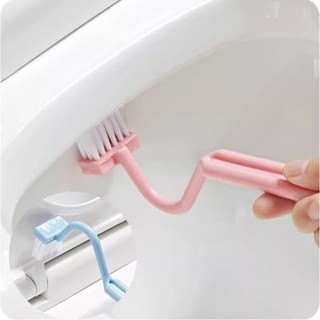 QUIM Sáng Tạo Bàn Chải Vệ Sinh Hình Chữ S 3 Màu Nhựa Dụng Cụ Vệ Sinh Phòng Tắm Cho Các Góc Chặt