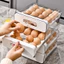 Hộp Khay Đựng Trứng 2 Tầng Có Nắp Đậy, Khay Đựng Trứng Tủ Lạnh 32 Ô Thiết Kế Ngăn Kéo Tiện Lợi