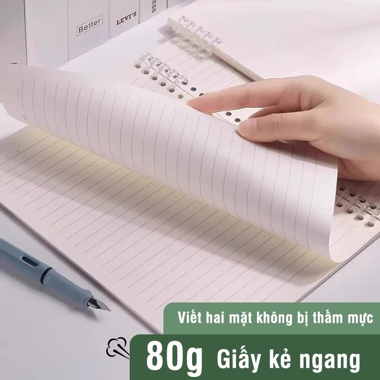 Sổ Còng Good Luck B5 120 Trang – Sổ Tay Ghi Chép Học Sinh, Planner Dễ Thương, Màu Pastel Tươi Sáng