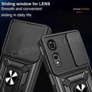 Ốp Điện Thoại Cho ZTE nubia Neo 2 Neo 3 Neo3 5G Thời Trang Kim Loại Giáp Vòng Chân Đế Đẩy Kéo Camera Chống Sốc Vỏ Bảo Vệ Vỏ Cứng