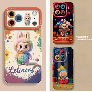 Ốp điện thoại Rabububu hoạt hình thời trang cho iPhone17 / 16 / 15 / 14 / 13 / MINI / 12 / 11 / Pro MAX / X / XS / XR / 7 / 8 / 6 Vỏ bảo vệ toàn diện bằng silicon lỏng chống sốc và chống rơi