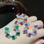 Hàn Quốc Thời Trang Sang Trọng Phong Cách Mới Zircon Nhẹ Bông Tai Sang Trọng Bán Buôn