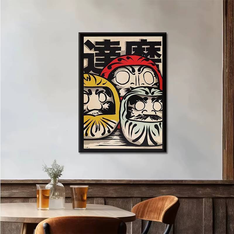 Dễ Thương Nhật Bản Thực Phẩm Pop Art Latte Lucky Cat Matcha Retro Poster Canvas Tranh Cửa Hàng Nhà Bếp Trang Trí Nhà Quà Tặng Không Khung