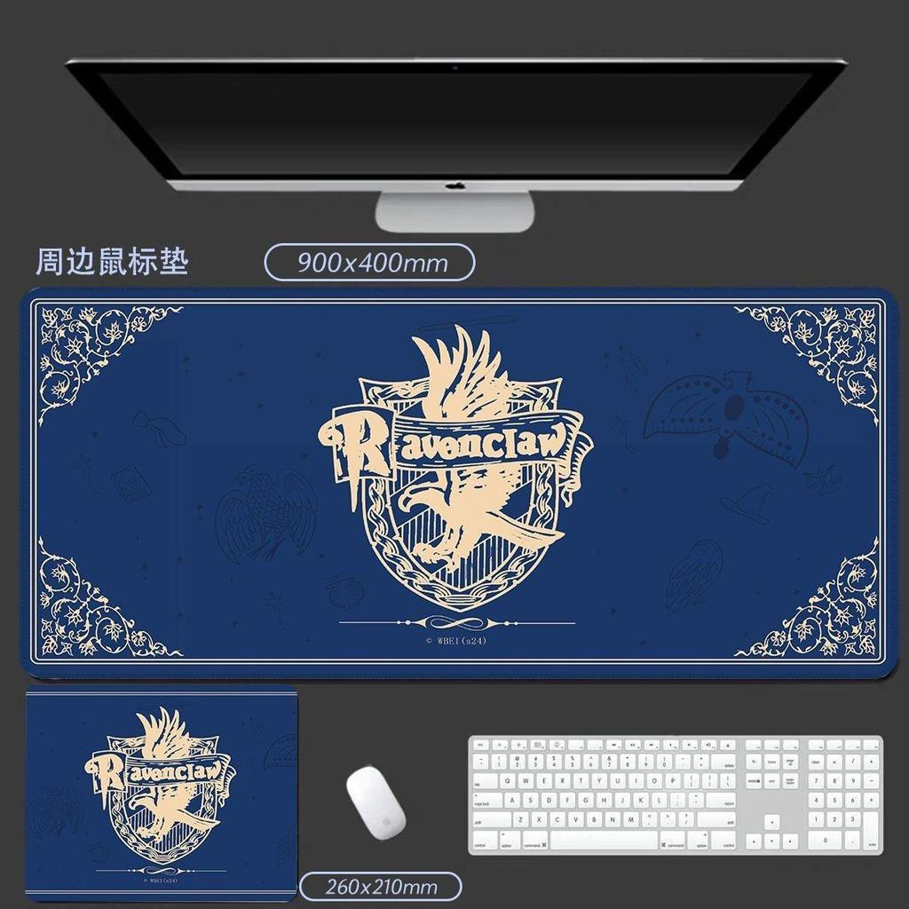 Miếng Lót Chuột Harry Potter Houses Series - Thảm Để Bàn Lớn Hogwarts Gryffindor Slytherin, Đế Chống Trơn Trượt Dày 3 Mm
