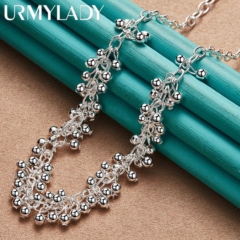 URMYLADY Vòng cổ bạc 925 hạt mịn cho nữ - Trang sức tiệc cưới thời trang