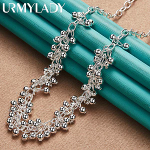 URMYLADY Vòng cổ bạc 925 hạt mịn cho nữ - Trang sức tiệc cưới thời trang