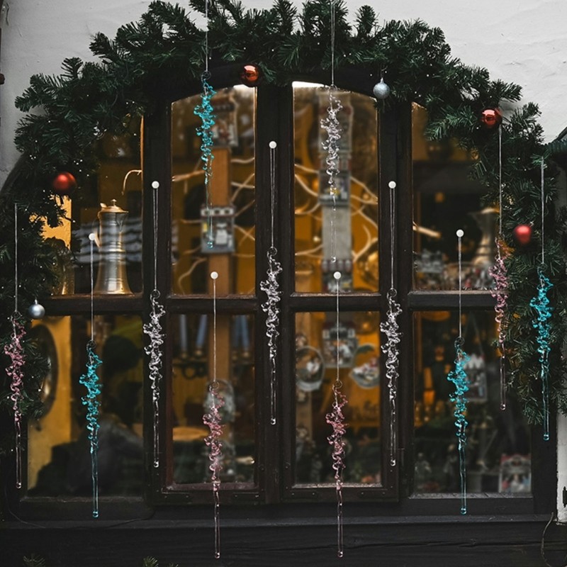 SHI 12 Cái Trang trí treo đá Acrylic chống vỡ để trang trí cây thông Noel
