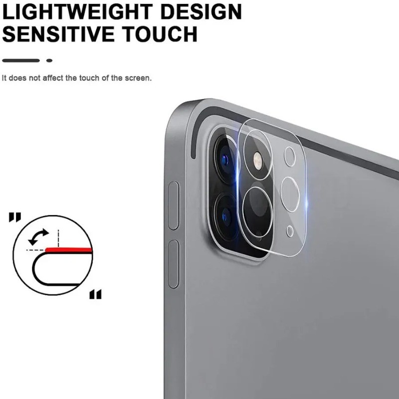 1-3 Chiếc Full Cover Bảo Vệ Ống Kính Máy Ảnh Kính Cho iPad Pro122.9 Pro11 HD Ống Kính Trong Suốt Kính Cường Lực Cho iPad Pro 12.9 11 2024 2025 2022 2020 2021 Ốp lưng Bảo Vệ Ống Kính