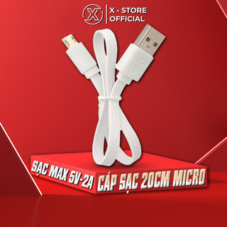 Cáp sạc điện thoại Micro USB 20cm, dây sạc ngắn cho sạc dự phòng, sạc ổn định 5V-1.5A, siêu gọn - DS20CM