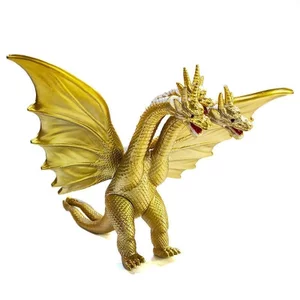 Rồng ba đầu lớn Ghidorah vs Vụ nổ hạt nhân Quái vật Godzilla Cao su mềm Siêu nhân siêu nhân không thể phá vỡ Hình mô hình YLG3