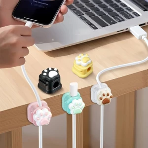 Kẹp cáp từ tính đa năng Thiết kế bàn chân mèo Phụ kiện bàn tay cầm ABS mạnh mẽ