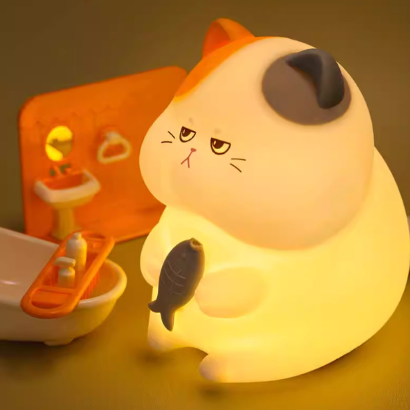 Đèn Ngủ Hình Mèo Nhiều Màu,sạc USB, đổi Màu,Chất Liệu Silicone,Tắc Trang Trí Phòng Ngủ Quà Tặng Sinh Nhật
