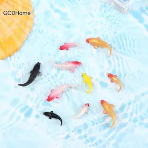 GCDHome 5 Chiếc Nhà Búp Bê Mô Hình Thu Nhỏ Cá Chép Mô Phỏng Động Vật Cho Trẻ Em Đồ Chơi DIY Trang Trí Cá Vàng Các Bức Tượng Trang Trí Nhà HOT